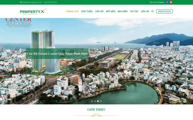 Mẫu web bất động sản tổng hợp dự án siêu chuyên nghiệp M96