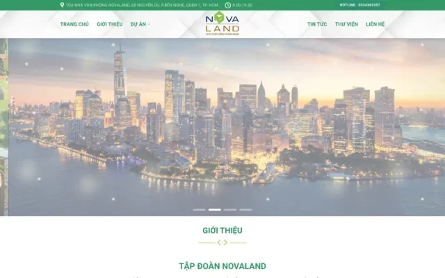 Mẫu web bất động sản tổng hợp dự án tinh hoa M94