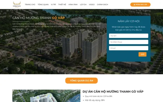 Mẫu web landing page bất động sản 22 – mường thanh