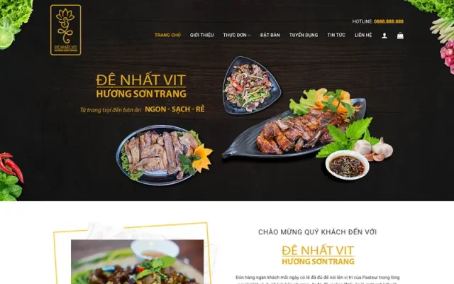 Mẫu web dành cho nhà hàng – 5