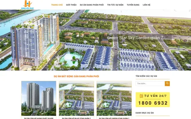 Mẫu web bất động sản công ty, sàn phân phối dự án chuyên nghiệp M86