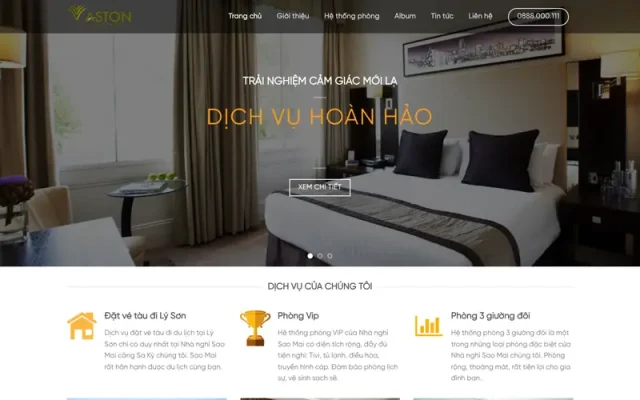 Mẫu web giới thiệu khách sạn 1
