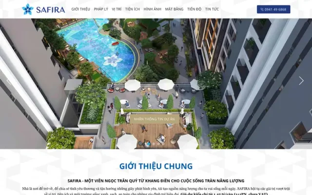 Mẫu web dự án bất động sản 17 – safira