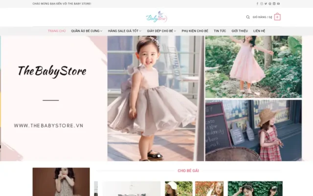 Mẫu web thời trang, phụ kiện trẻ em M67