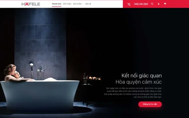 Mẫu web bán thiết bị phòng tắm, phòng vệ sinh