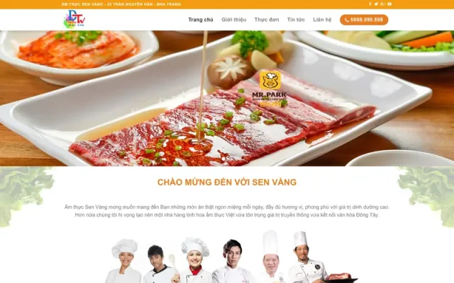 Mẫu web nhà hàng M53