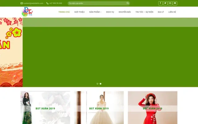 Mẫu web bán hàng thời trang M40