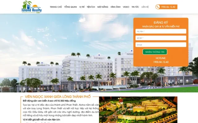 Mẫu web bất động sản 14 – guam island