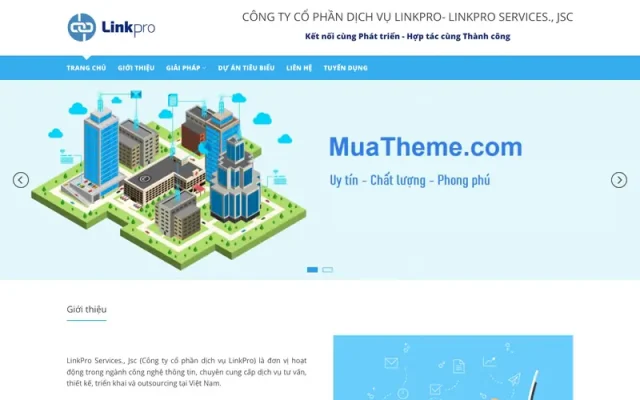 Mẫu web giới thiệu công ty – linkgo