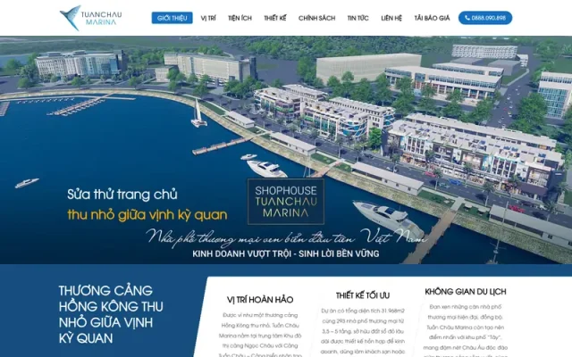 Mẫu web bất động sản 13 – marina tuần châu