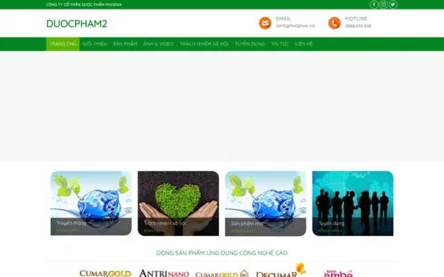 Mẫu web giới thiệu công ty dược phẩm
