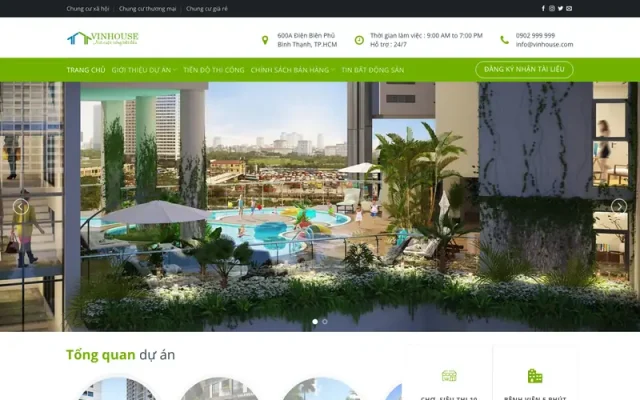 Mẫu web bất động sản – vinhouse