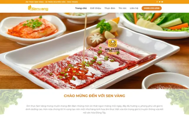 Mẫu web nhà hàng – 2