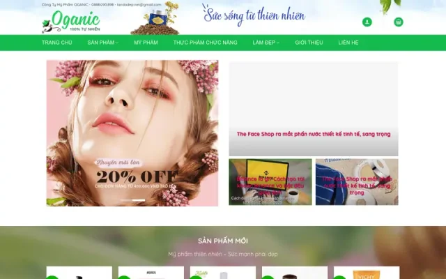 Mẫu web bán hàng mỹ phẩm – 3