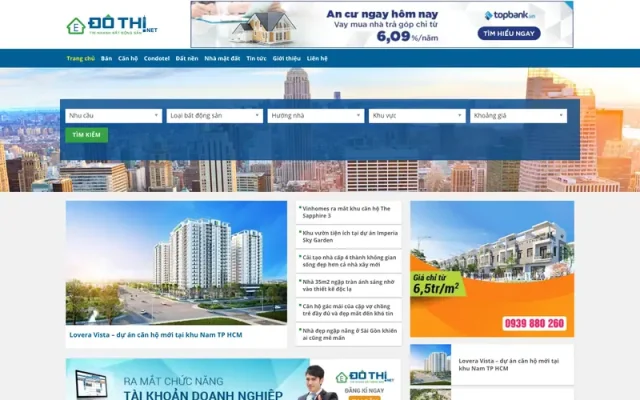 Mẫu web bất động sản 5