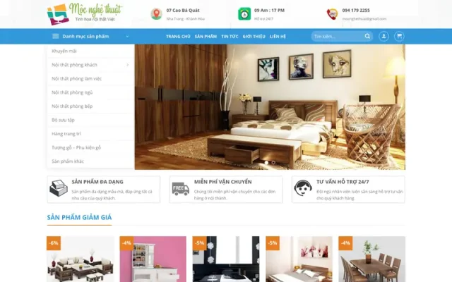 Mẫu web nội thất 2 ( )