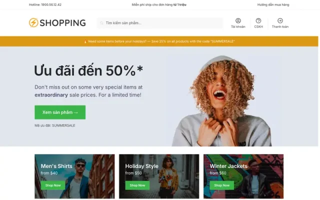 Mẫu web thương mại điện tử 3