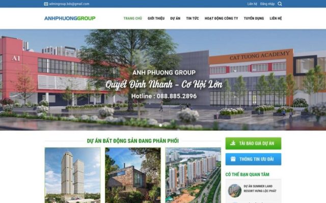 Mẫu web bđs nhiều dự án 02