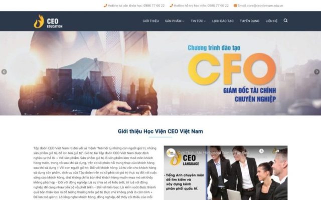 Mẫu web giới thiệu khóa học