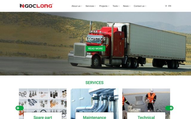 Mẫu web logistics