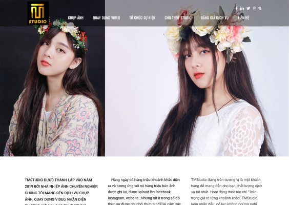 Mẫu web giới thiệu studio