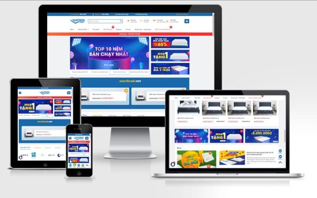 Mẫu web bán nệm 2