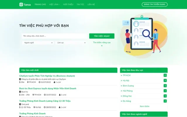Mẫu web tuyển dụng, việc làm 2