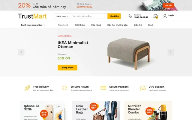 Mẫu web nội thất 3