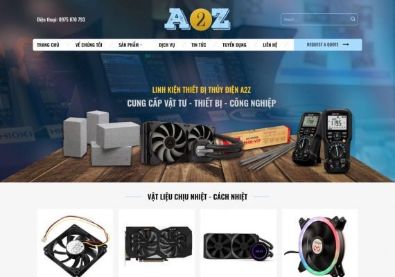 Mẫu web linh kiện điện tử