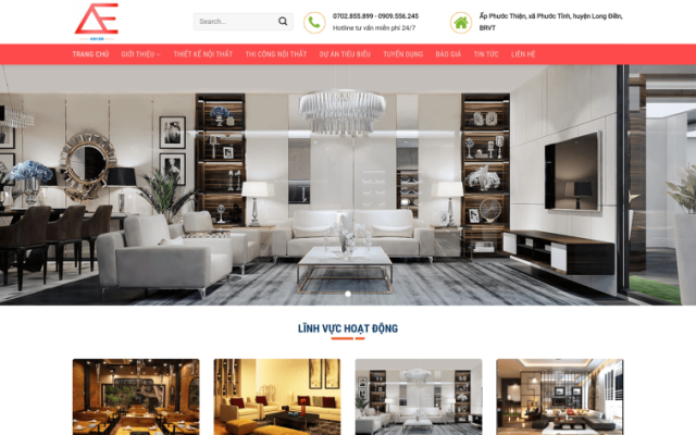 Mẫu web nội thất 02
