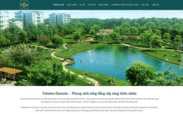 Mẫu web bất động sản 1 dự án M83
