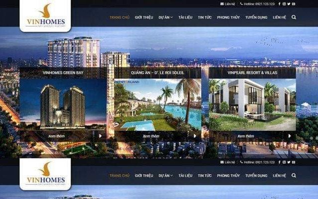 Mẫu web bất động sản đẳng cấp hot năm M89