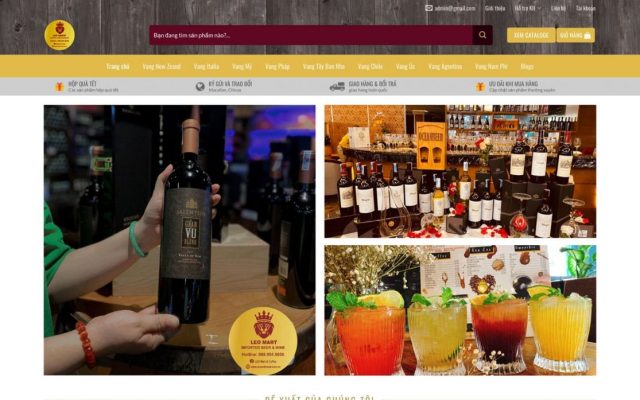 Mẫu web rượu vang