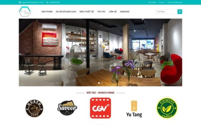 Mẫu web bán đồ nội thất