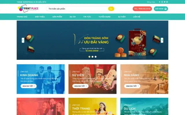 Mẫu web dịch vụ in ấn 5