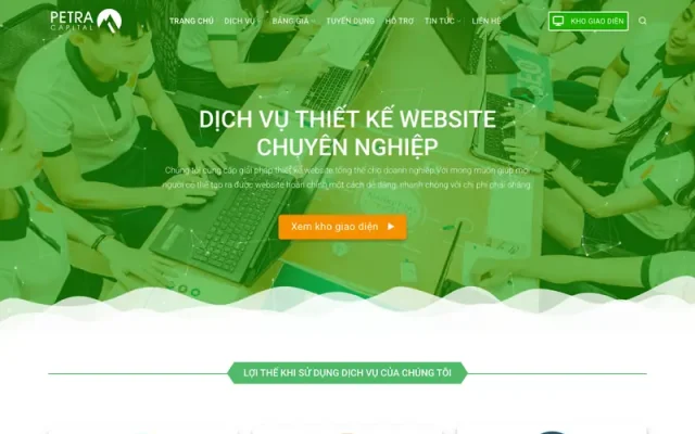 Mẫu web dịch vụ thiết kế cao cấp