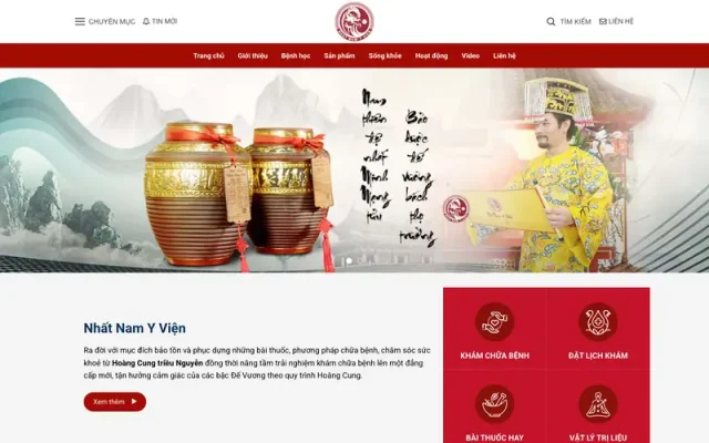 Mẫu web phòng khám đông y