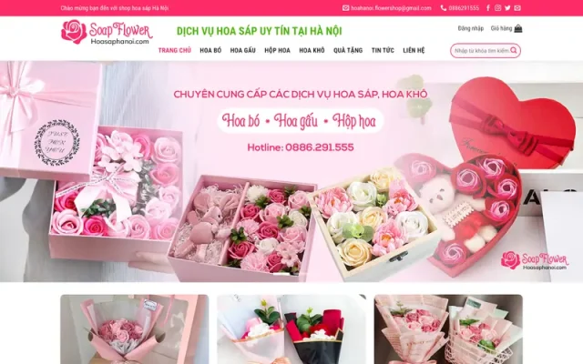 Mẫu web bán hoa tươi 02
