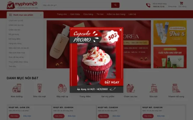 Mẫu web mỹ phẩm 17