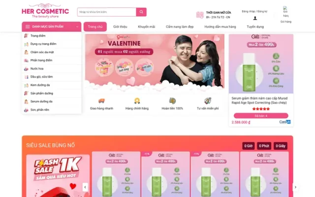 Mẫu web mỹ phẩm 31
