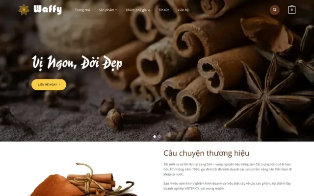 Mẫu web bán thực phẩm, gia vị, nông sản 14