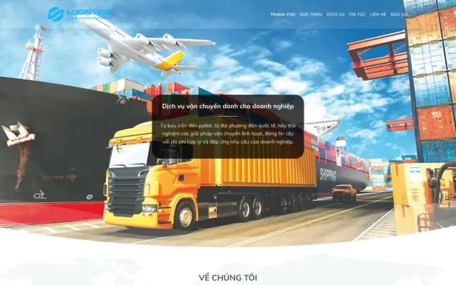 Mẫu web công ty vận tải, vận chuyển , logistics 2