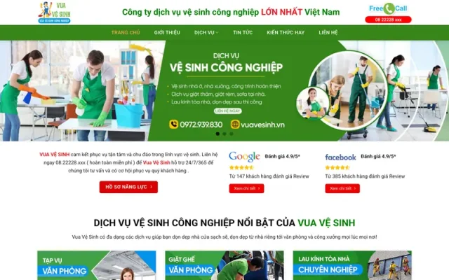Mẫu web dịch vụ vệ sinh 05