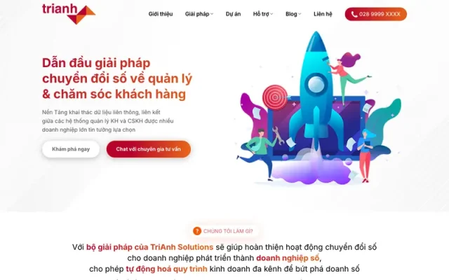 Mẫu web dịch vụ chuyển đổi số doanh nghiệp