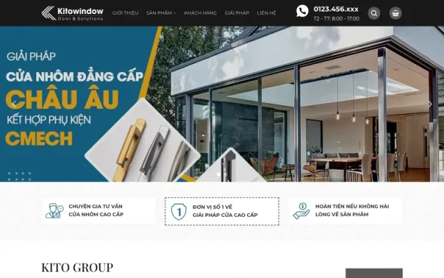 Mẫu web công ty nhôm kính 04