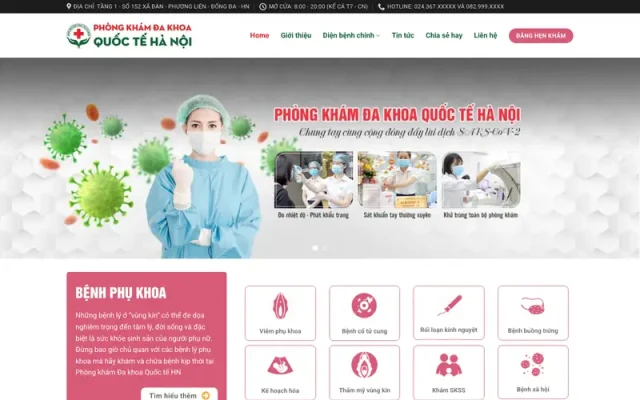 Mẫu web phòng khám đa khoa 02