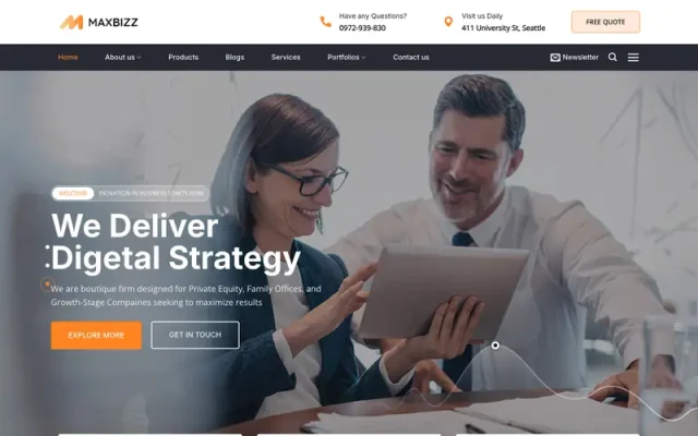 Mẫu web giới thiệu công ty đa ngành