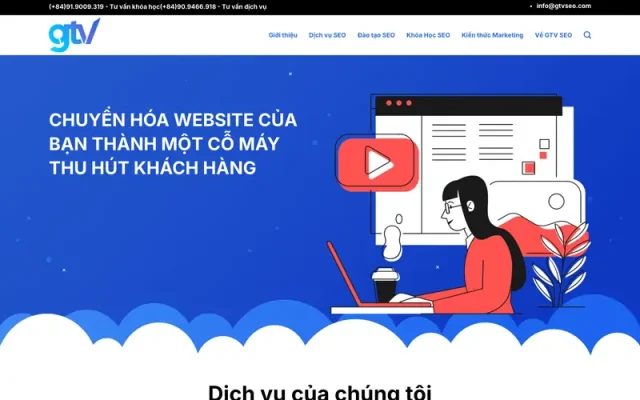 Mẫu web công ty dịch vụ seo