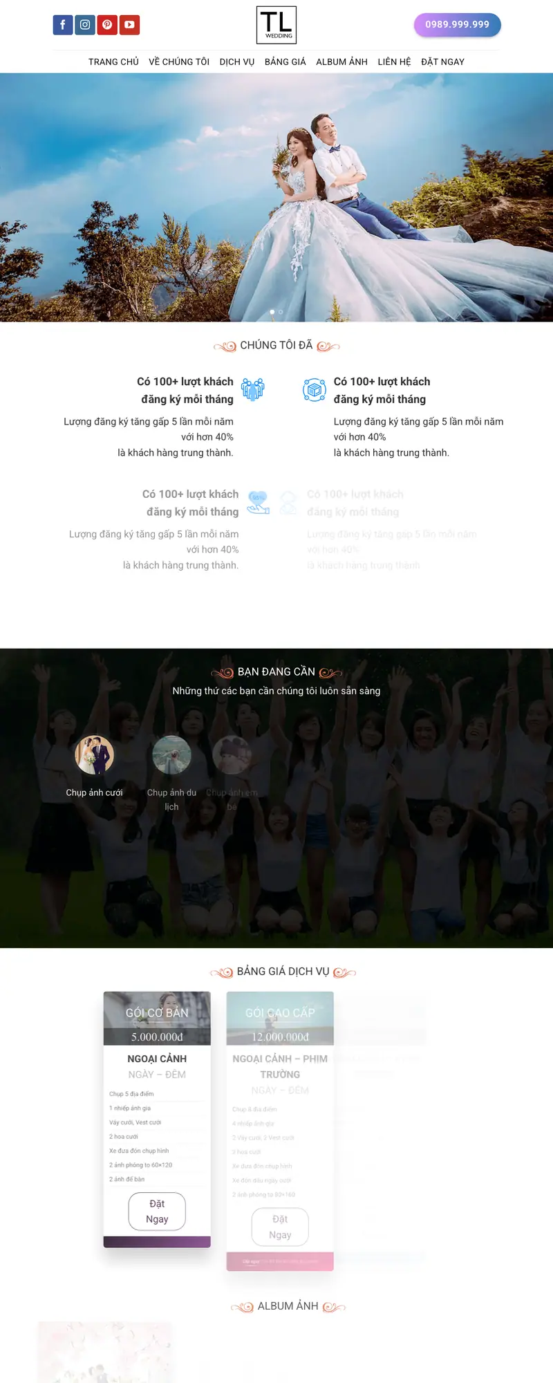 Mẫu web dịch vụ studio, chụp ảnh cưới 05