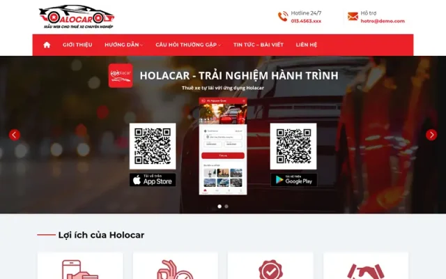 Mẫu web dịch vụ thuê xe taxi 03